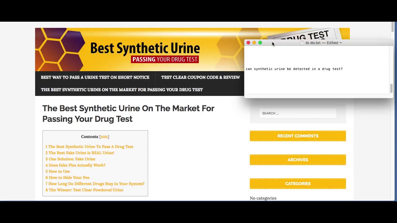 The Fake Urine Kits Goldrush