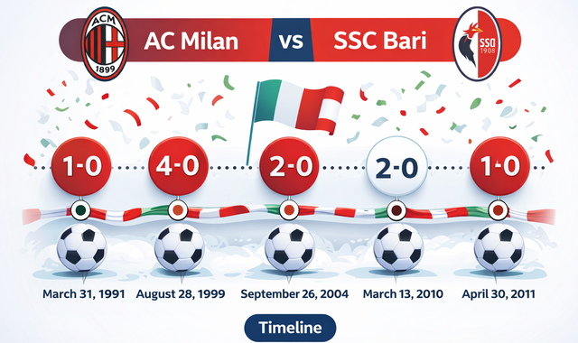 AC Milan vs SSC Bari Timeline