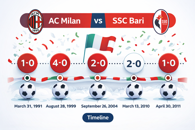 AC Milan vs SSC Bari Timeline